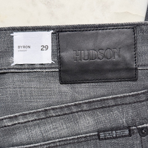 Hudson Jeans Men's Charcoal Straight Jeans - Picture 2 of 5